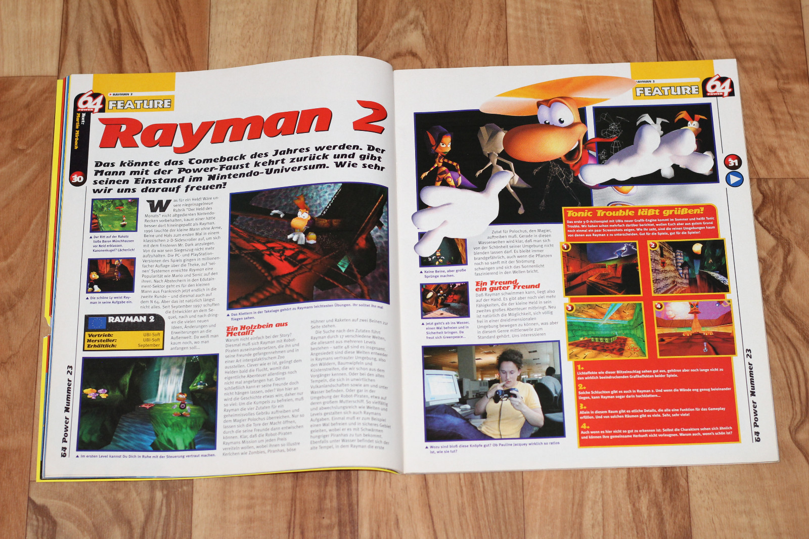 1999 Nintendo 64 Magazine Mario Golf Kart 64 Hybrid Heaven Road Rash Rayman 2