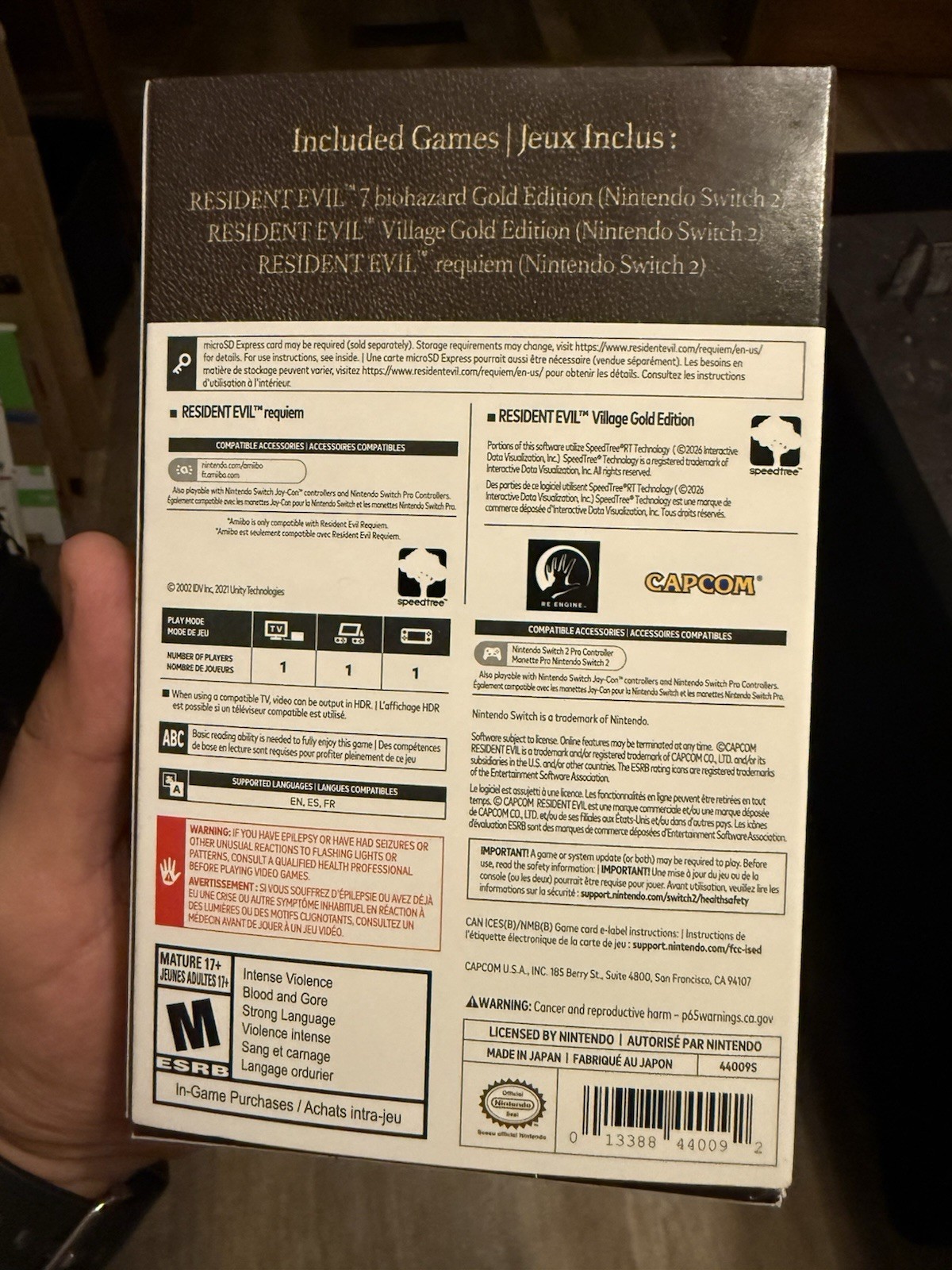 Nintendo Switch 2 Resident Evil Generation Pack Game-Key Cards (NTSC-U/C) 2026
