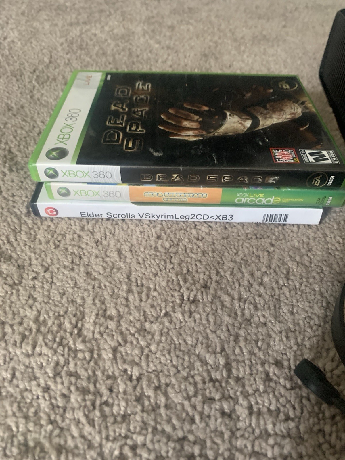 Microsoft Xbox 360 S Black Console Model 1439 Console LOT With Games/Controller