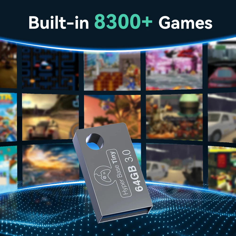 64GB Portable USB 3.0 Game Hard Disk for Retro Gaming