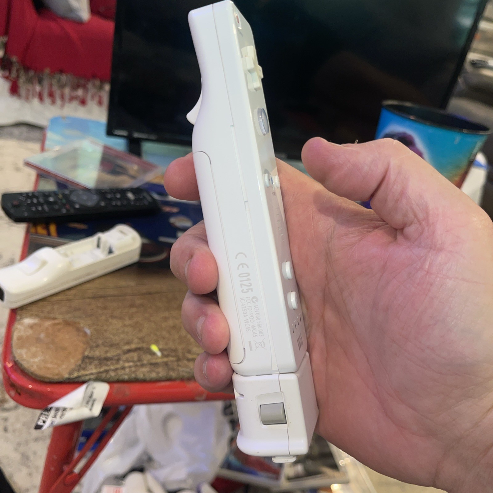 Nintendo Wii OEM White Remote Wiimote with Motion Plus Adapter Tested Free Ship