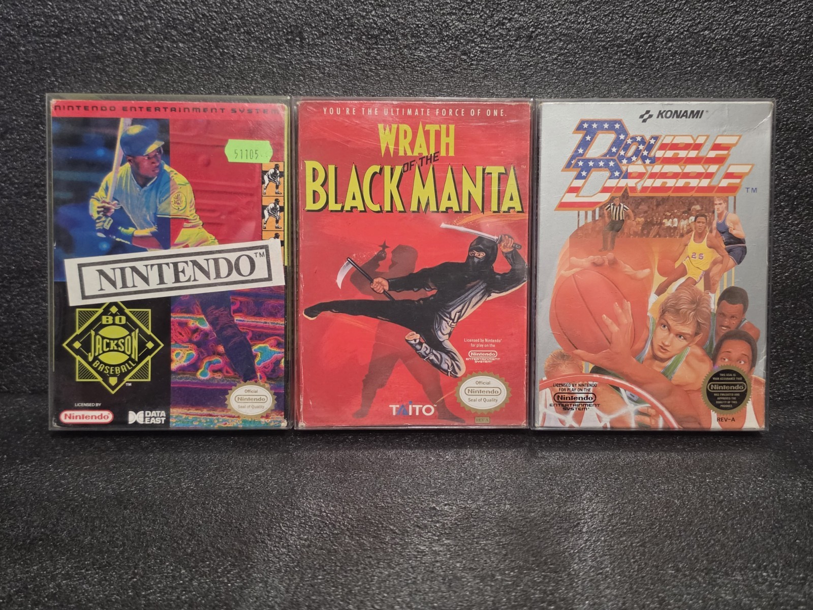 Double Dribble, Wrath Of The Black Manta &Bo Jackson Baseball In Box!