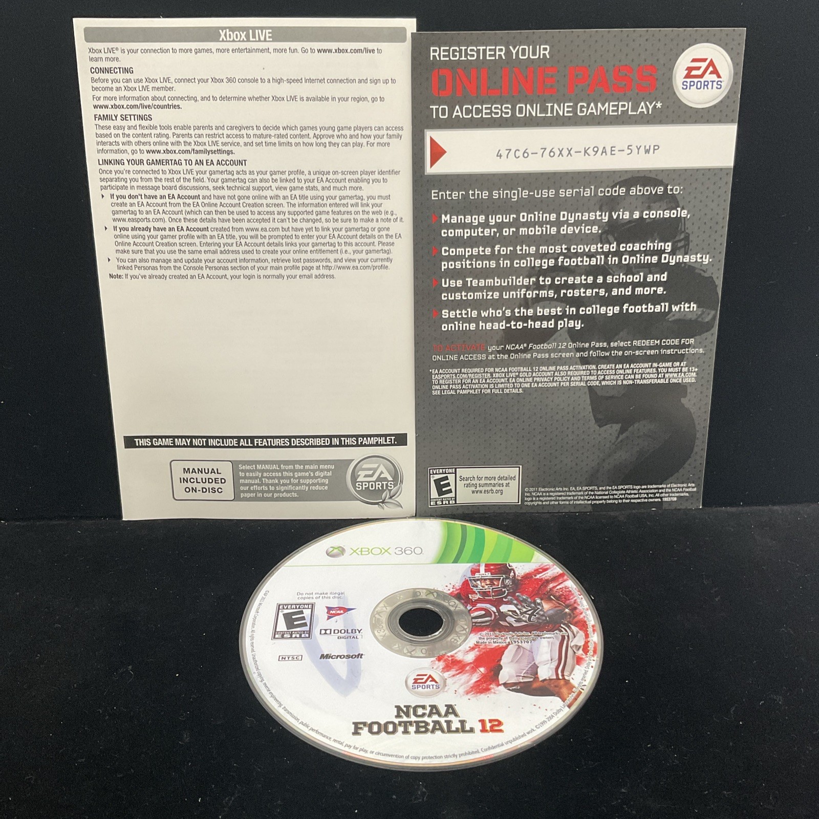 NCAA Football 12 (Xbox 360) Tested & Complete CIB Clean 1 YR Warranty Refurbishe