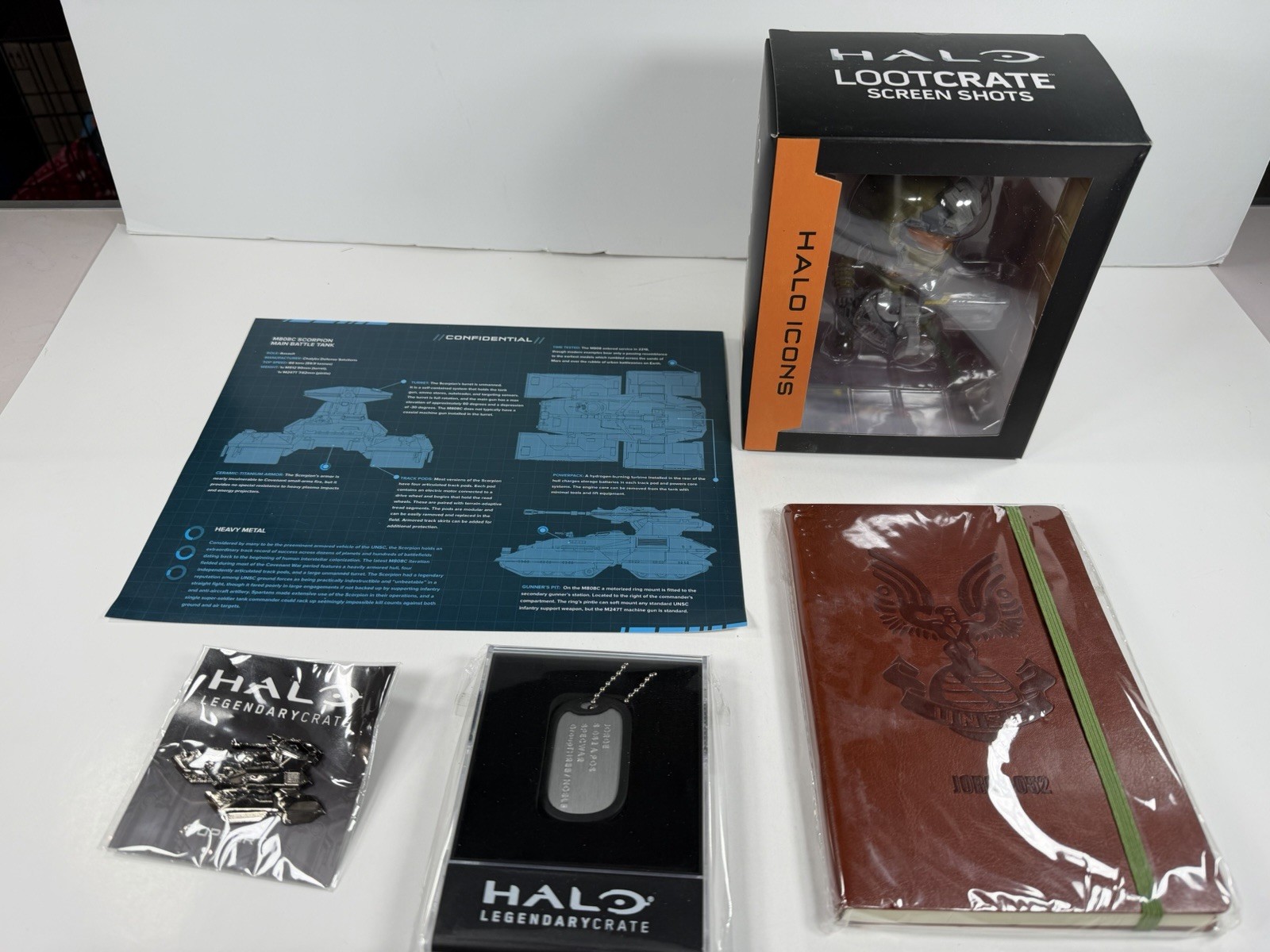 Halo Legendary Loot Crate SUPPORT Halo Icons Jorge 90% Complete *No Shirt*