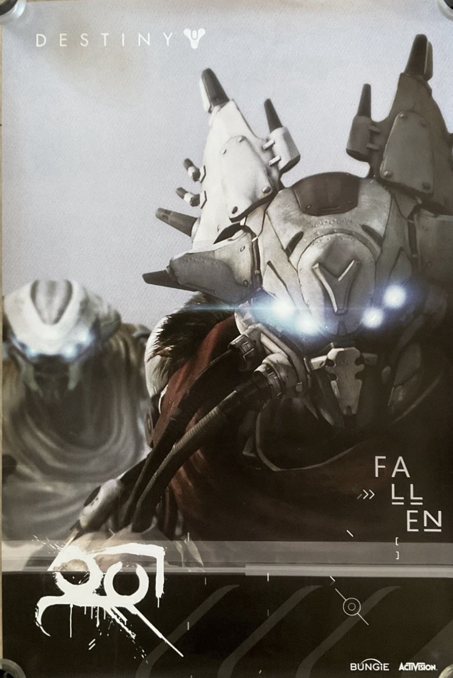 Destiny Fallen Promo POSTER 2013 Halo Game Activision Bungie Double Sided 40×27
