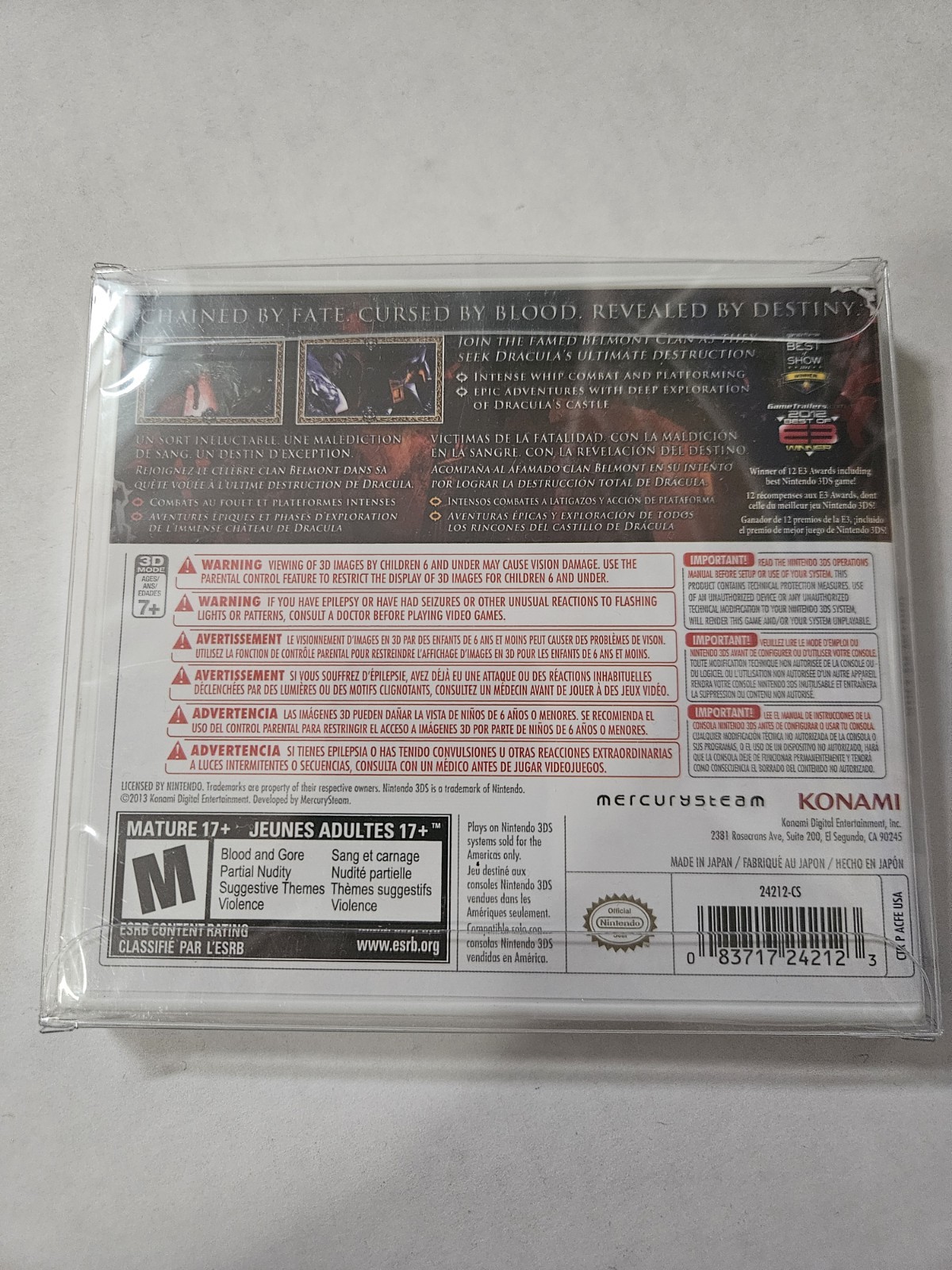 Castlevania: Lords of Shadow Mirror of Fate Nintendo 3DS NEW FACTORY SEALED