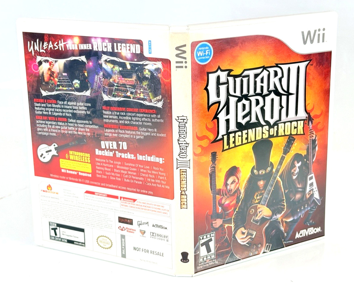 [NINTENDO WII] Guitar Hero III: Legends of Rock Nintendo Wii 2007 Mint Condition