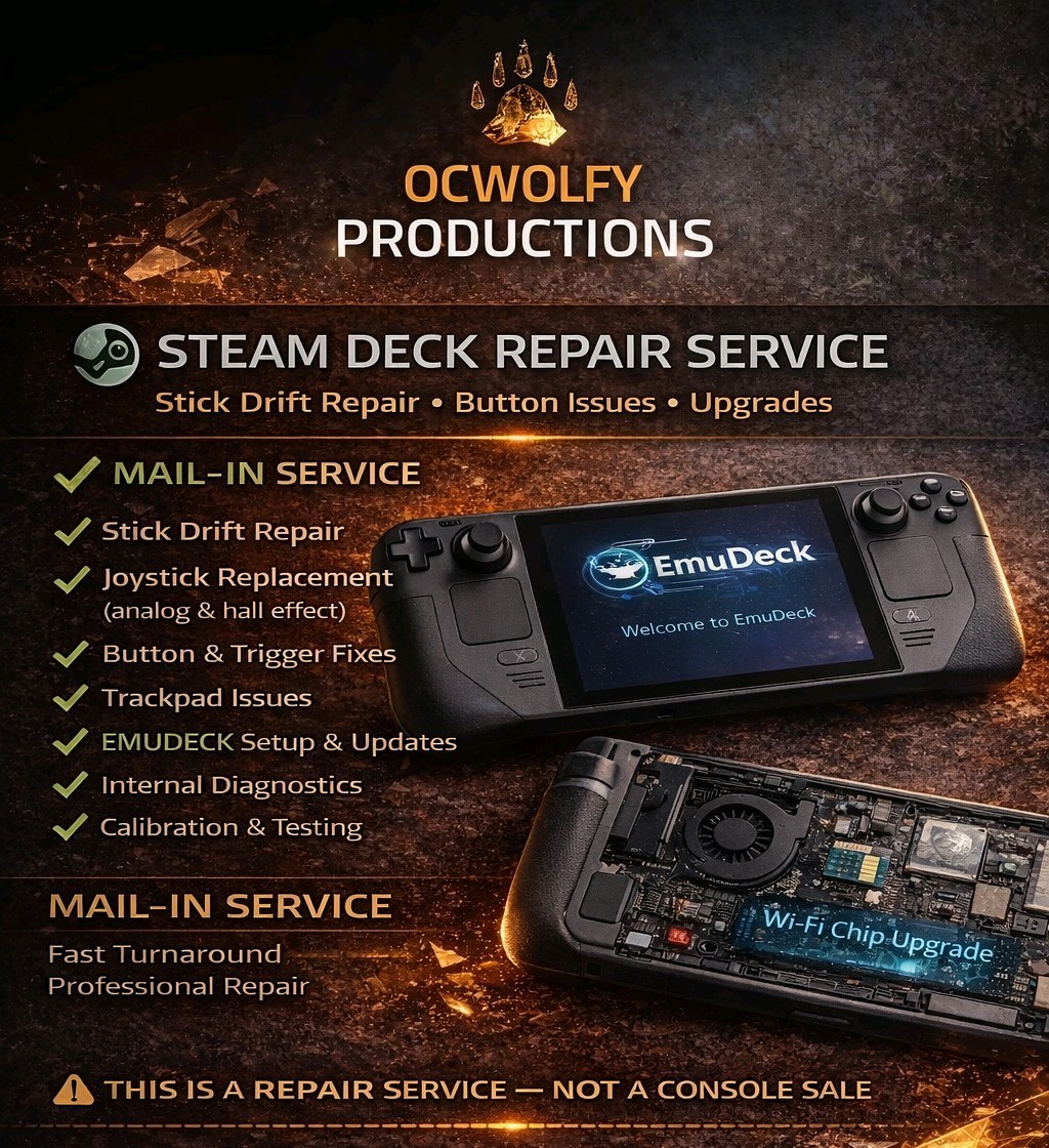 🔧 Steam Deck Repair Service – Stick Drift, Button Issues, Upgrades