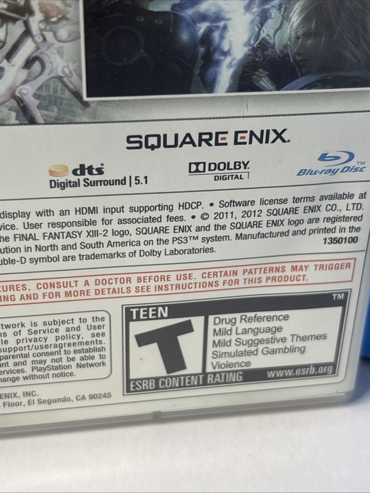 Final Fantasy XIII-2 PlayStation 3 PS3 PS 3 Square Enix RPG Complete CIB