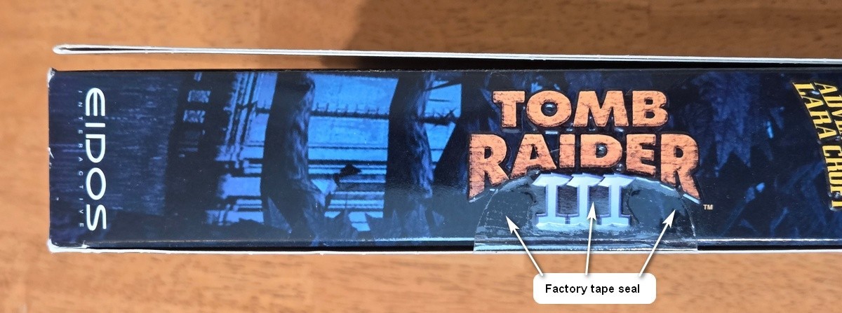 New Sealed Tomb Raider III Adventures Lara Croft EIDOS Trapezoid PC Big Box Game