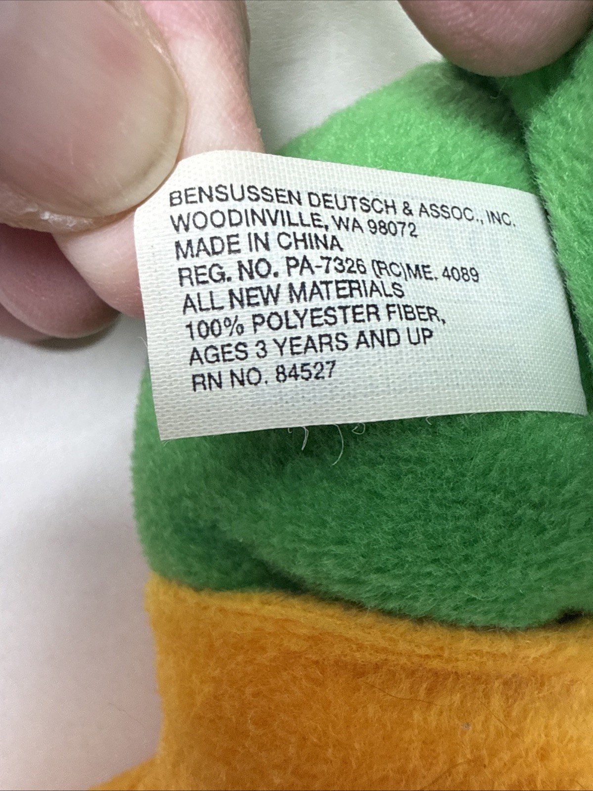 Yoshi BD&A Talking Plush Nintendo 64 Collectible 1998 Sound Working