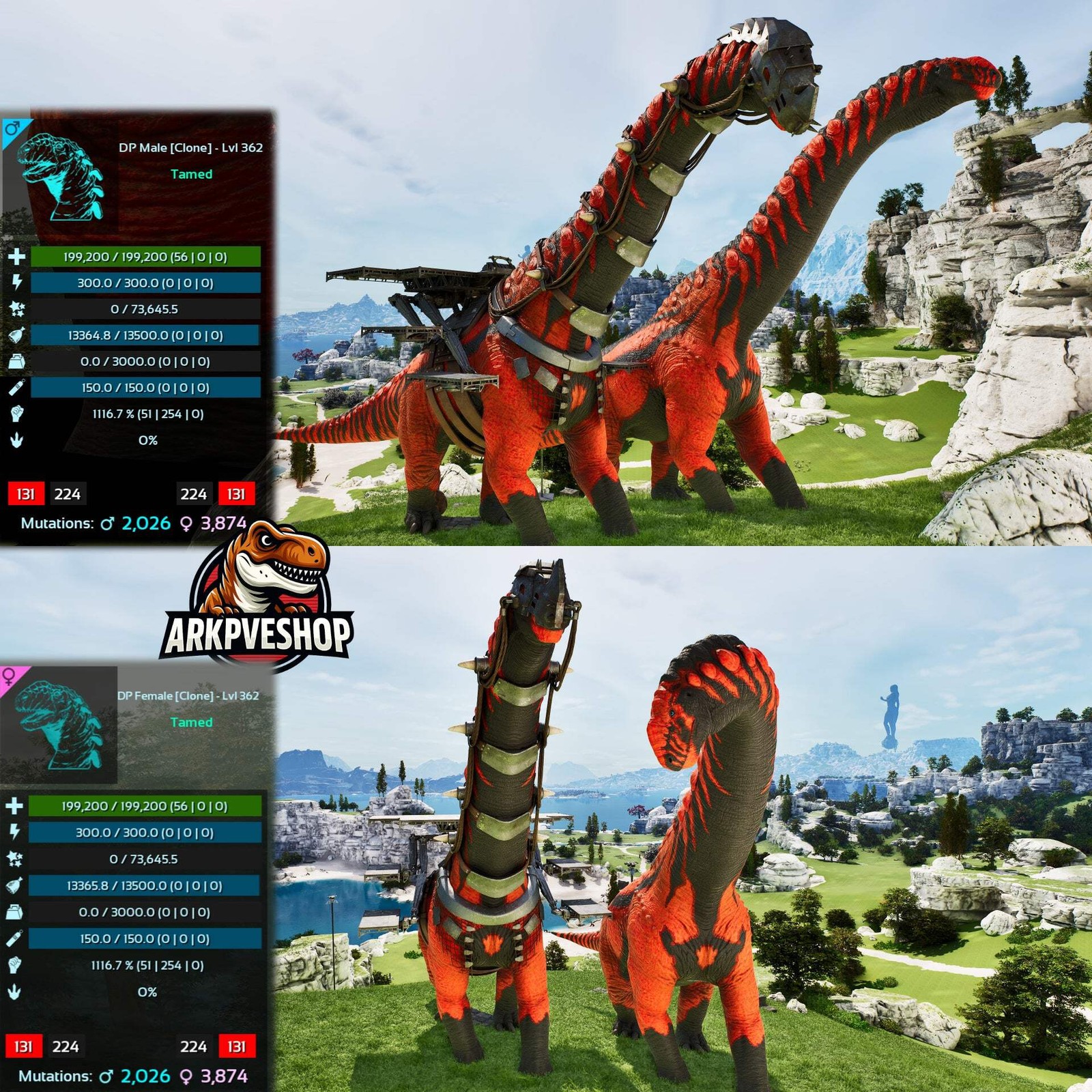 ASA PVE 🦖ARK Survival Ascended Dreadnoughtus Dreadno 362Lvl