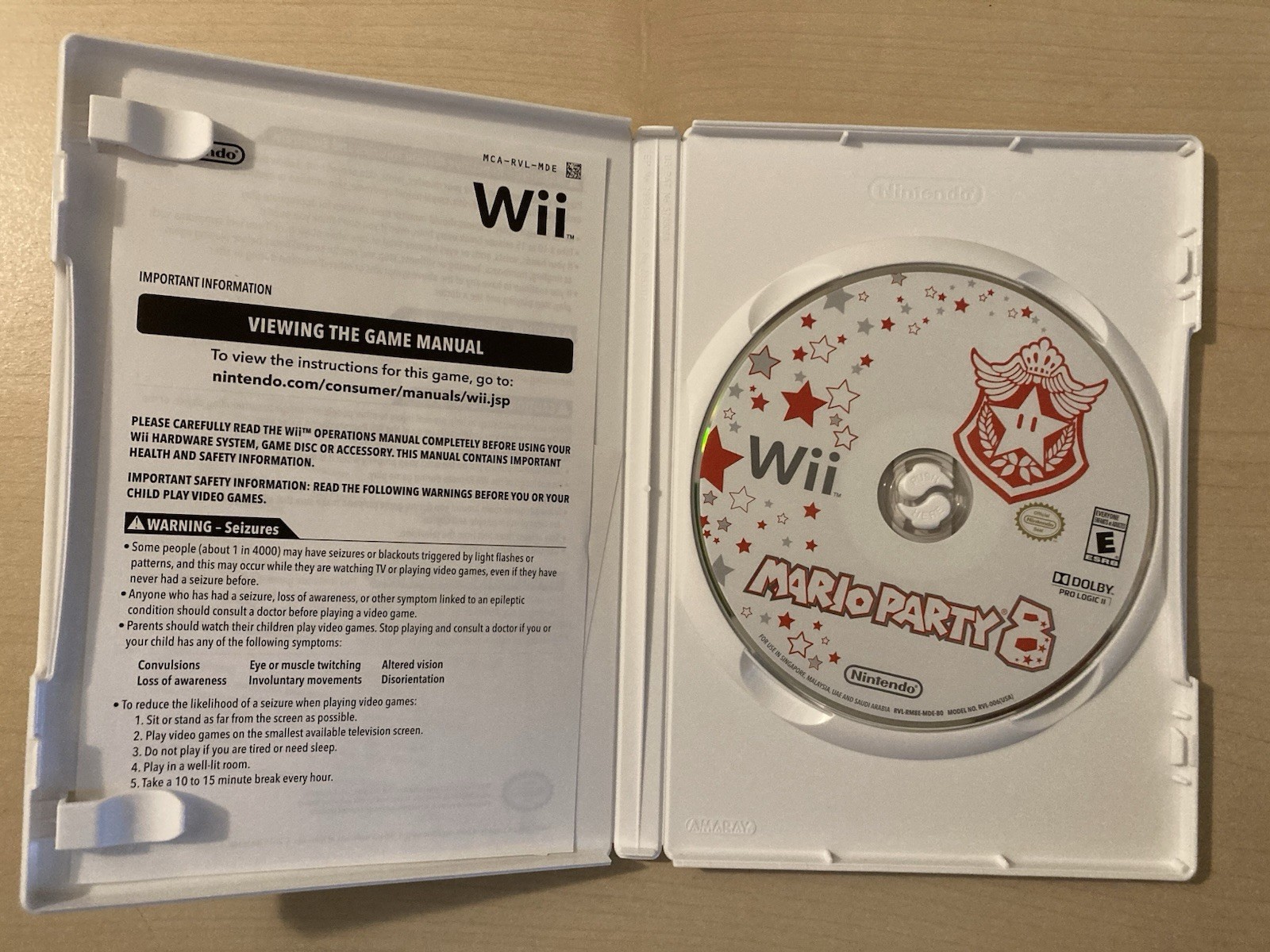 Mario Party 8 (Nintendo Wii, 2007) UAE Saudi Arabia Malaysia Singapore edition