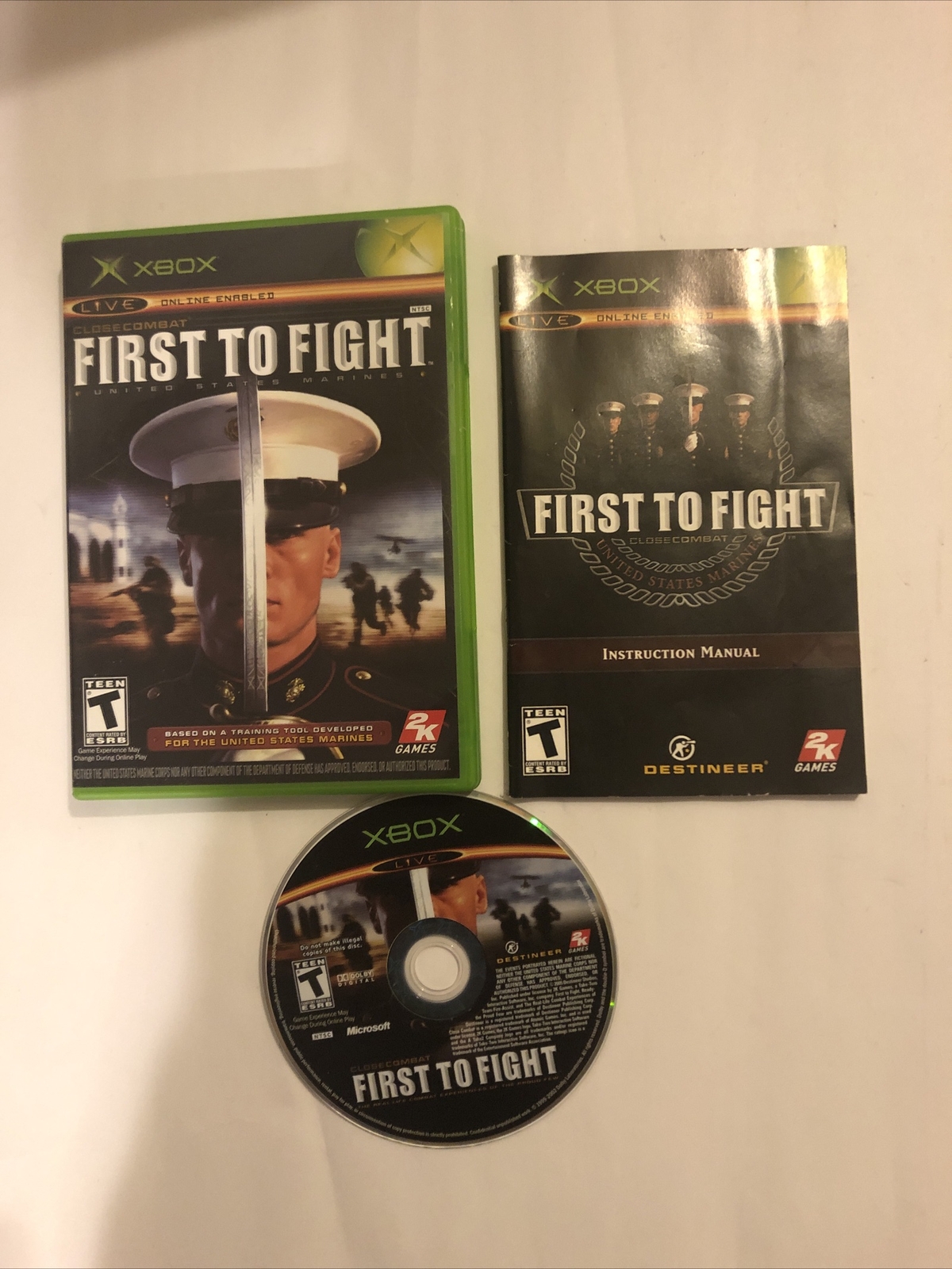 Close Combat First to Fight Microsoft Xbox Video Game Complete