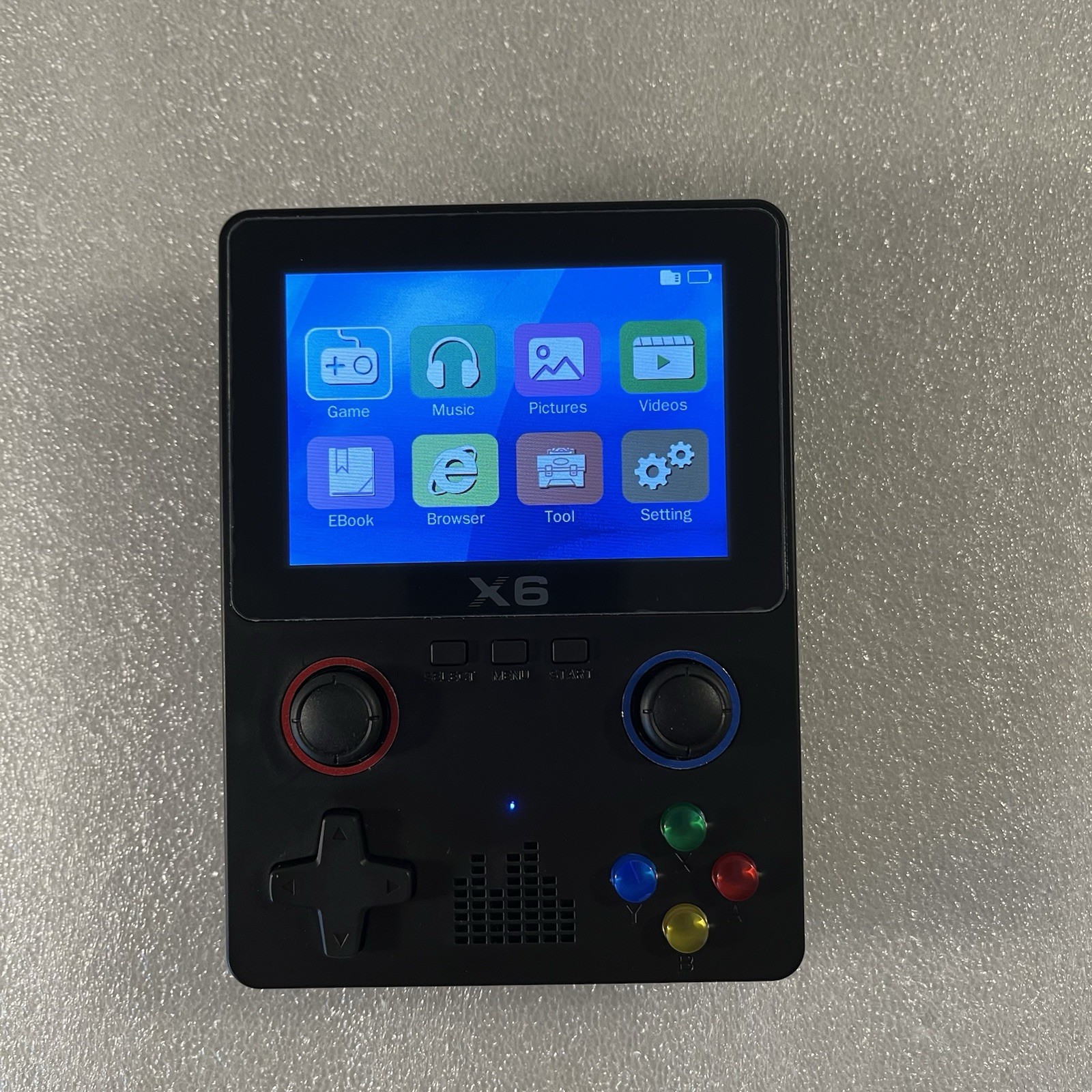 X6 Handheld Game Console 3.5′ Screen Dual Joystick 100’s Of Games!!! Open Box