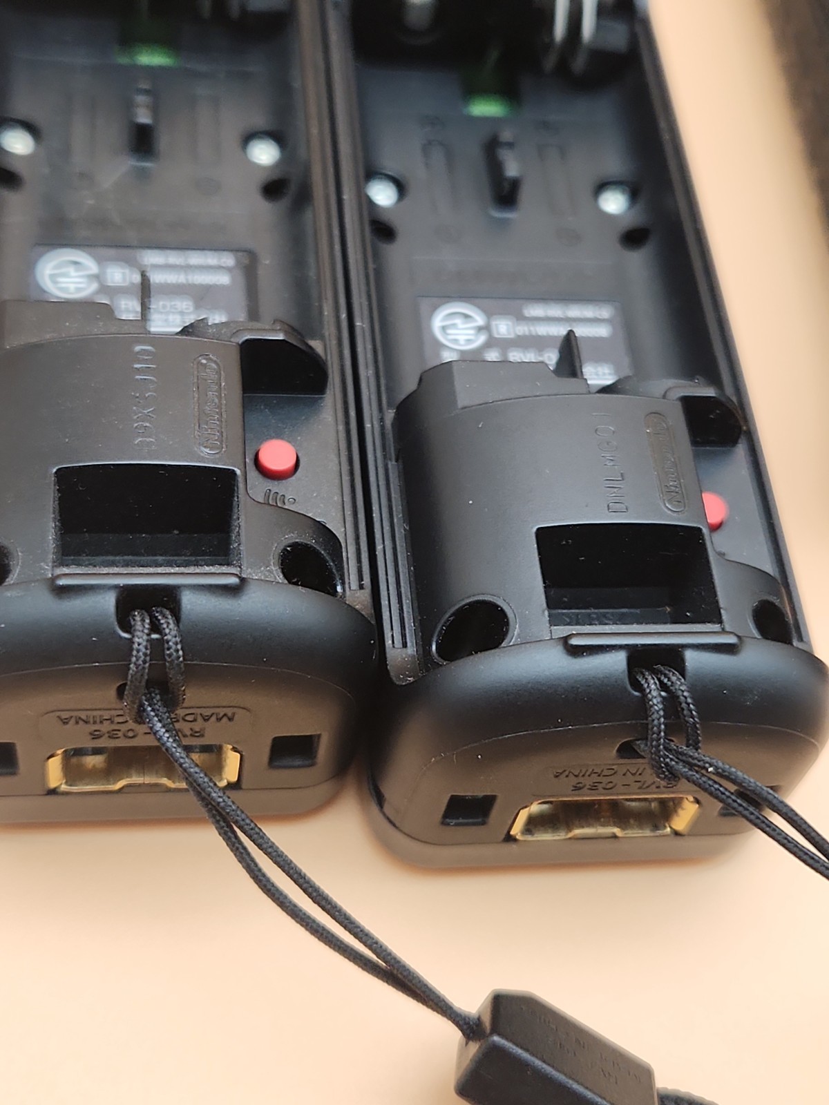 Nintendo OEM Wii Remote Controller MotionPlus Black RVL-036 Tested Lot of 2