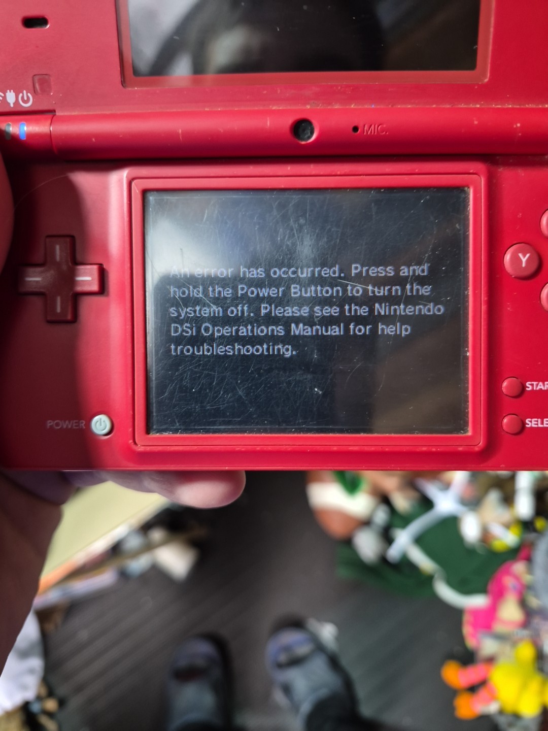 Nintendo DSI Matte Red Handheld System Box Charger Games Tested With Issues