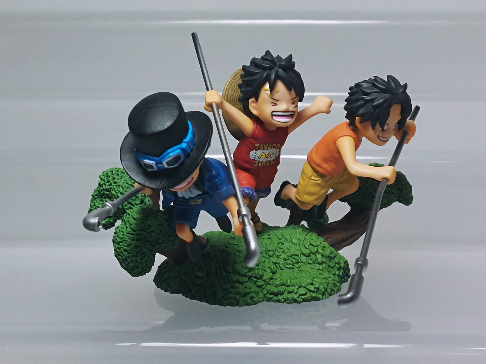 Monkey D. Luffy Portgas D. Ace Sabo One Piece Log Box Figure MegaHouse 2.6in