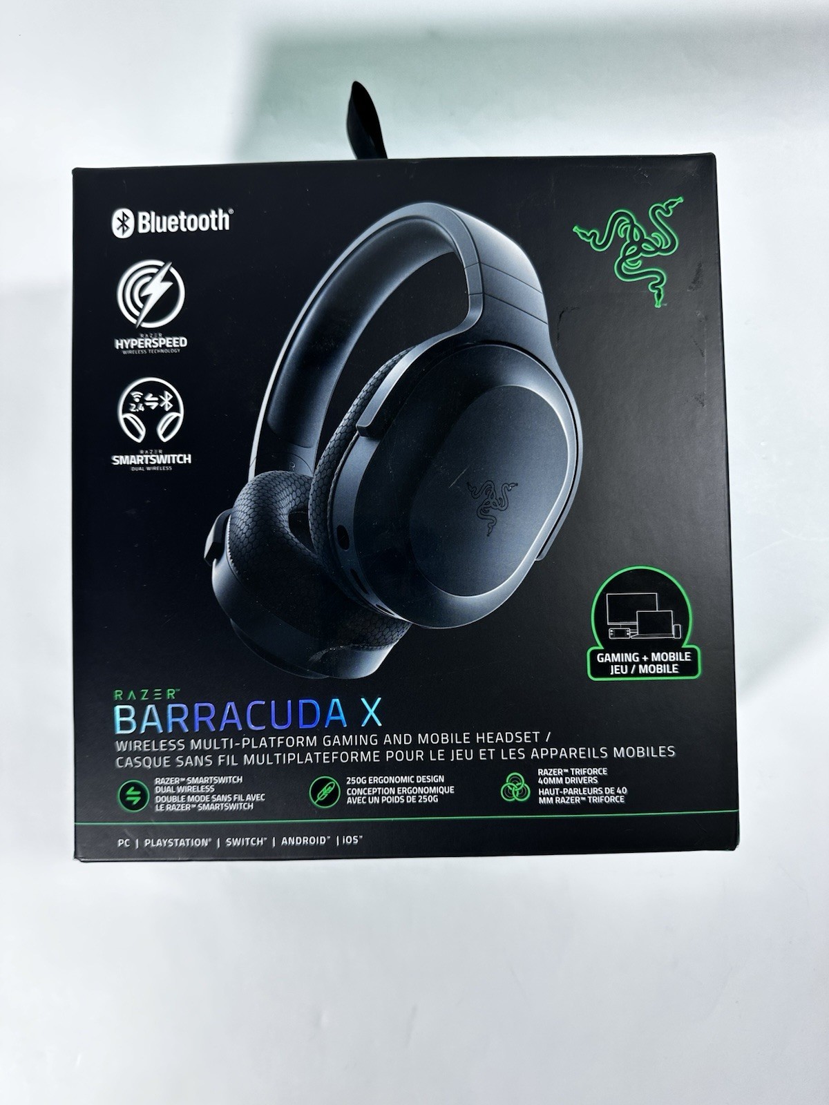AV118 Razer Barracuda X Wireless Multi-Platform Gaming Headset-Good Condition