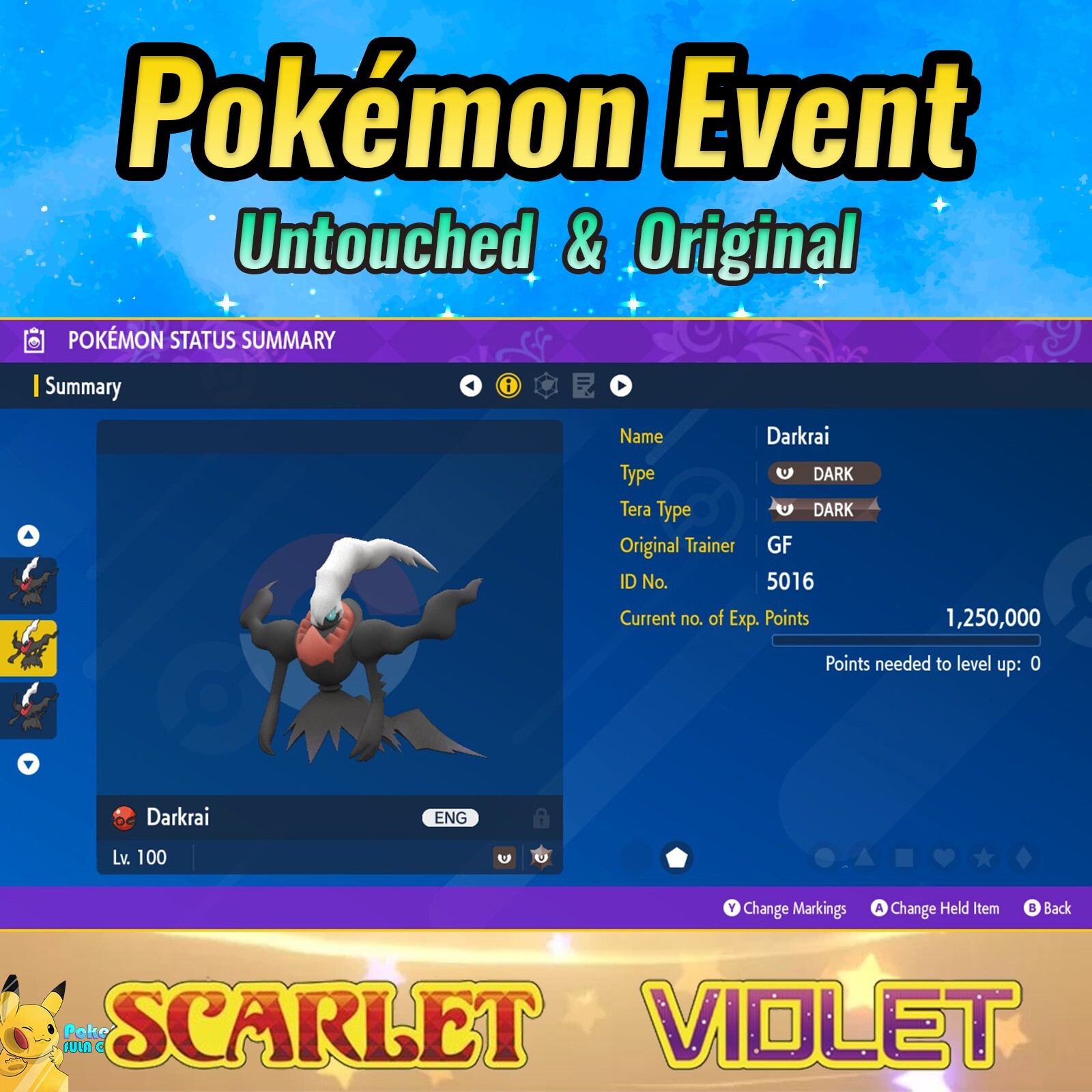 Darkrai Event 💚 GameFreak 20th Anniversary Event 💜 Pokémon Scarlet & Violet