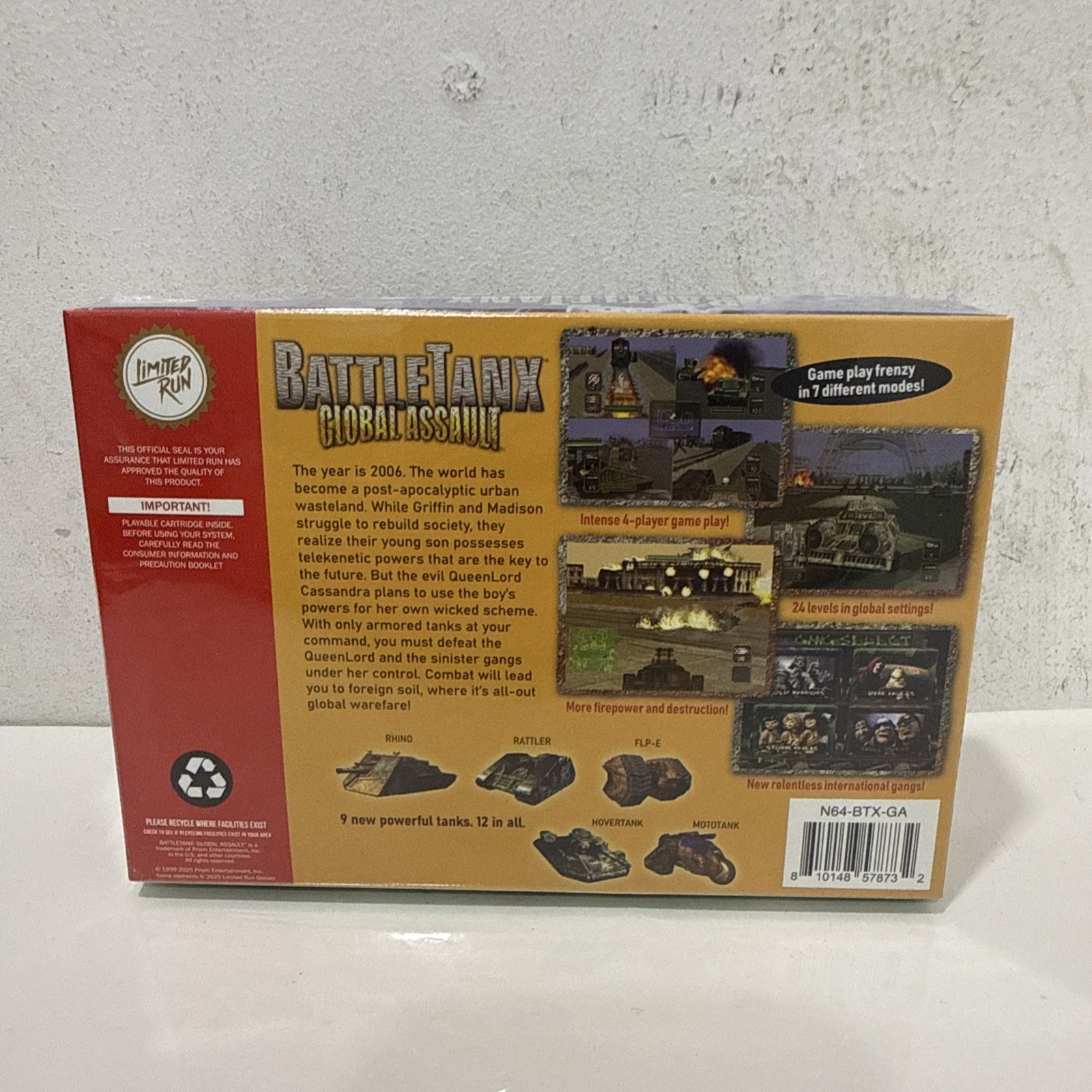 BattleTanx Global Assault N64 Limited Run Games LRG Brand New Factory Sealed