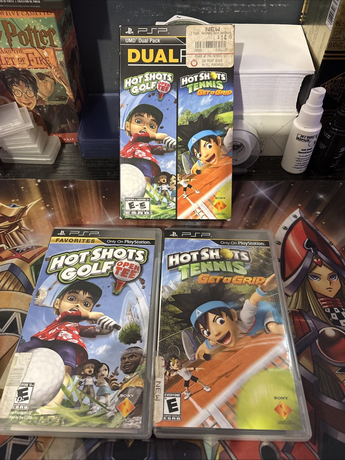 PlayStation Portable PSP Dual Pack Hot Shots Golf Open Tee + Tennis Get a Grip