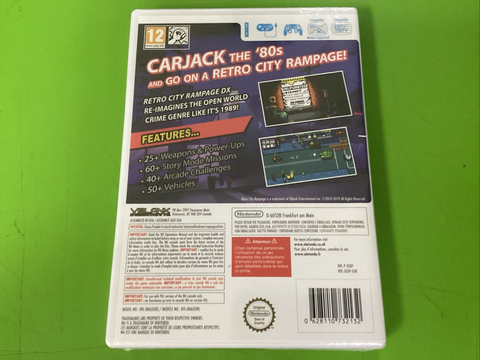 Retro City Rampage DX PAL IMPORT (Nintendo Wii, 2020) Brand New Factory Sealed