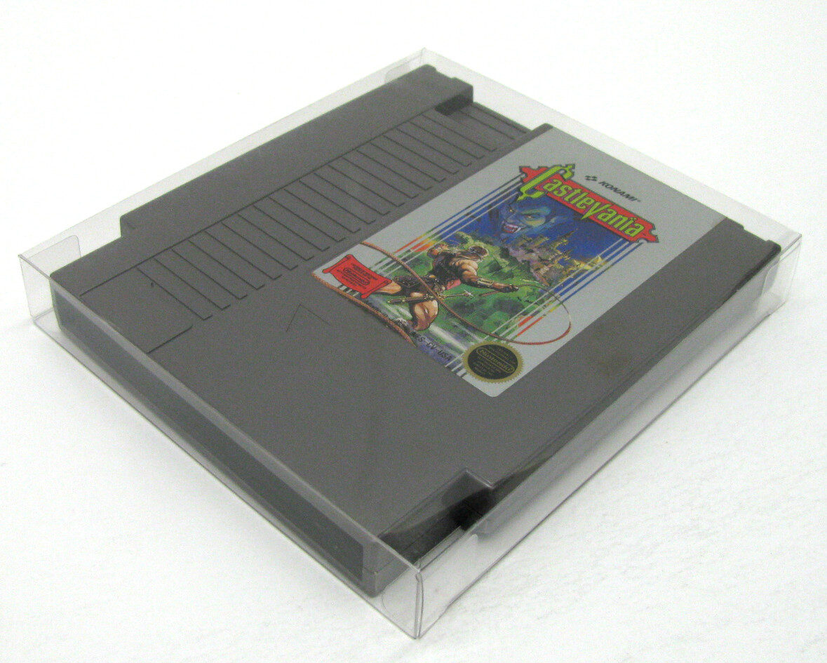 10x NINTENDO NES GAME CARTRIDGE – CLEAR PROTECTIVE BOX PROTECTOR SLEEVE CASE