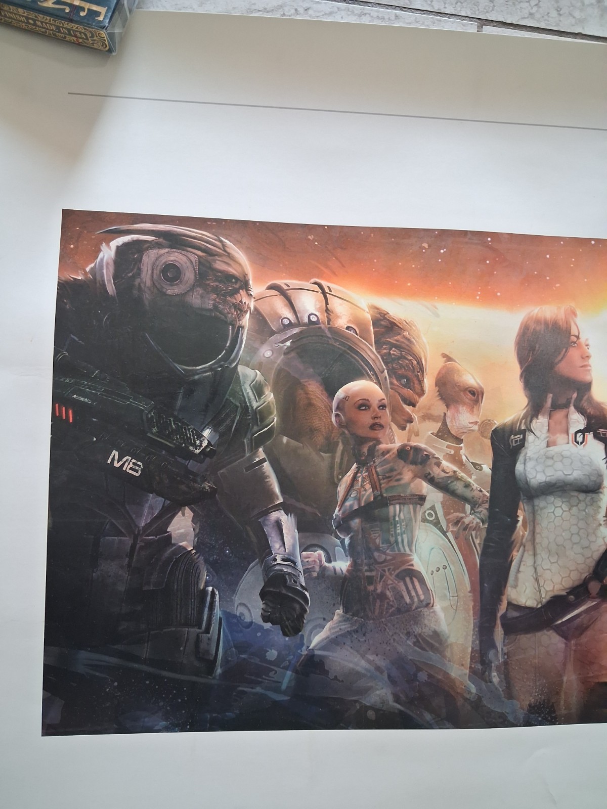 Mass Effect 2 The Team Lithograph 2011 Great Condition