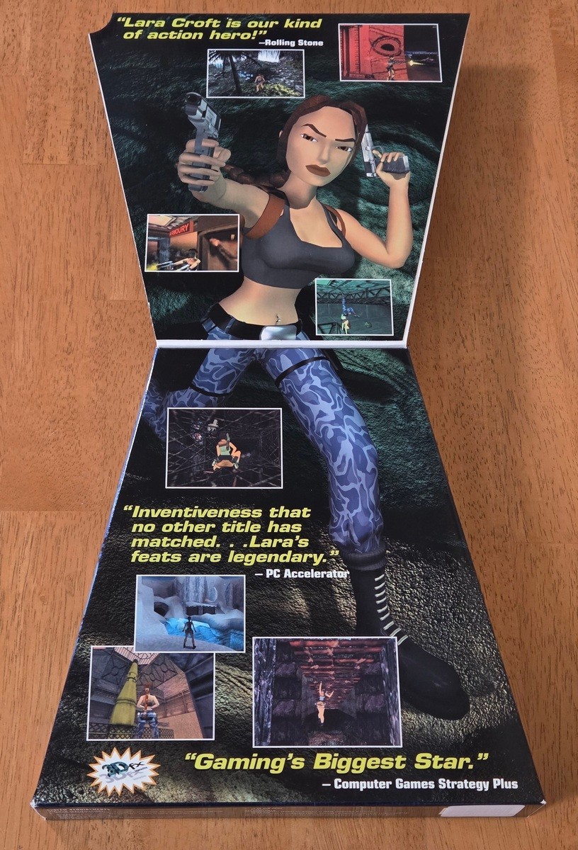 New Sealed Tomb Raider III Adventures Lara Croft EIDOS Trapezoid PC Big Box Game