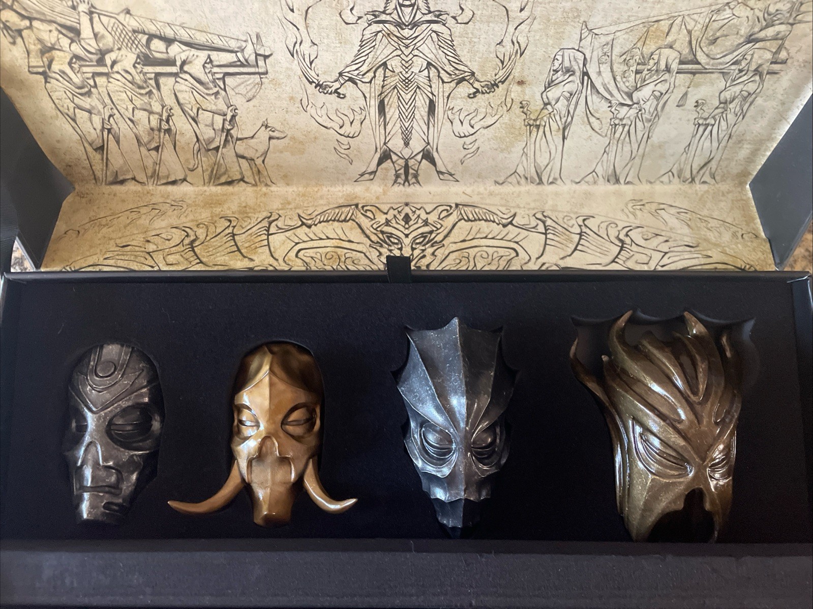 The Elder Scrolls V Skyrim Dragon Priest Masks Set of 4 Nahkriin Konahrik Miraak