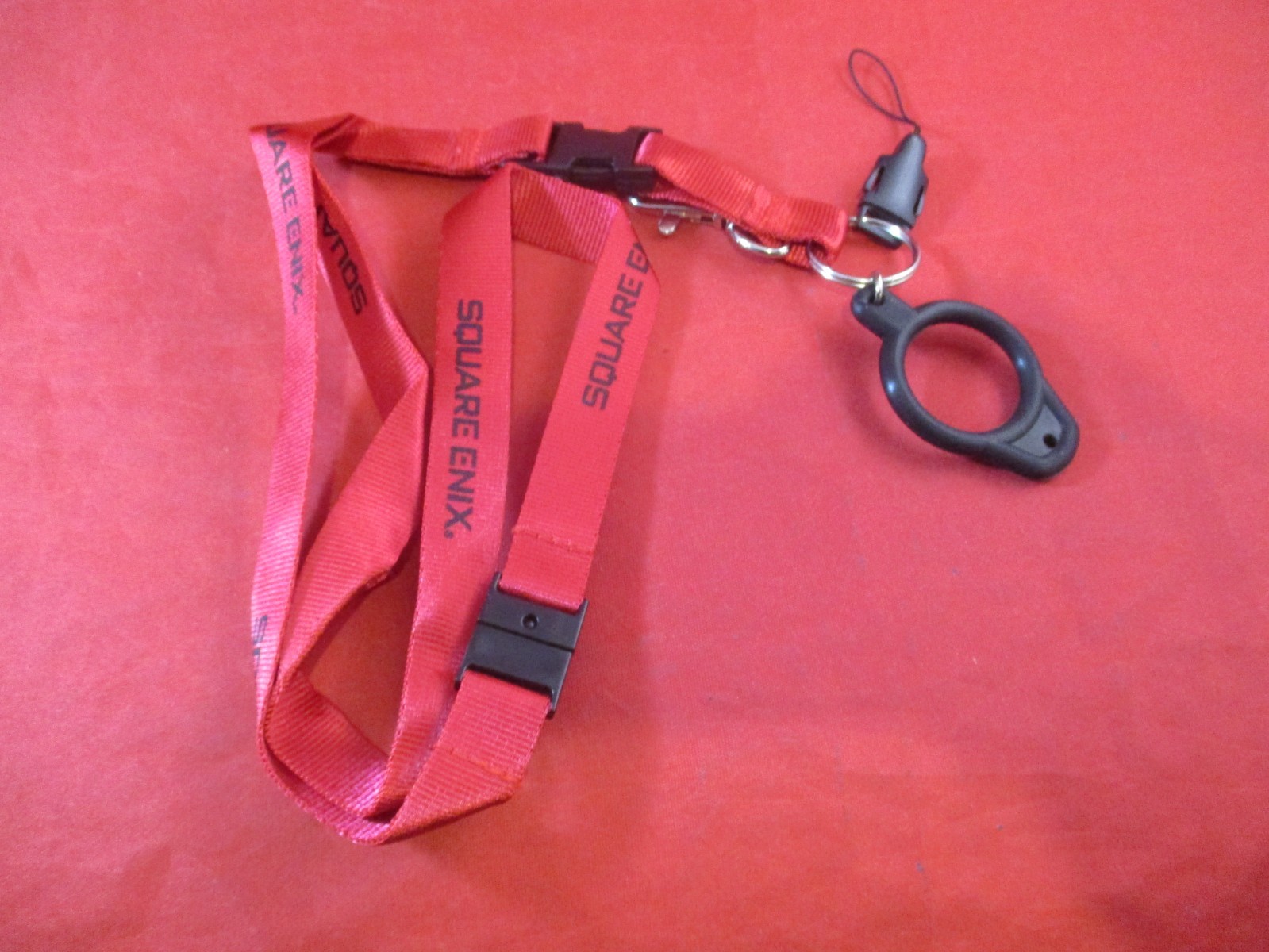 Square Enix Video Game Company Japan Retro Promo Red Lanyard Neckstrap Chain
