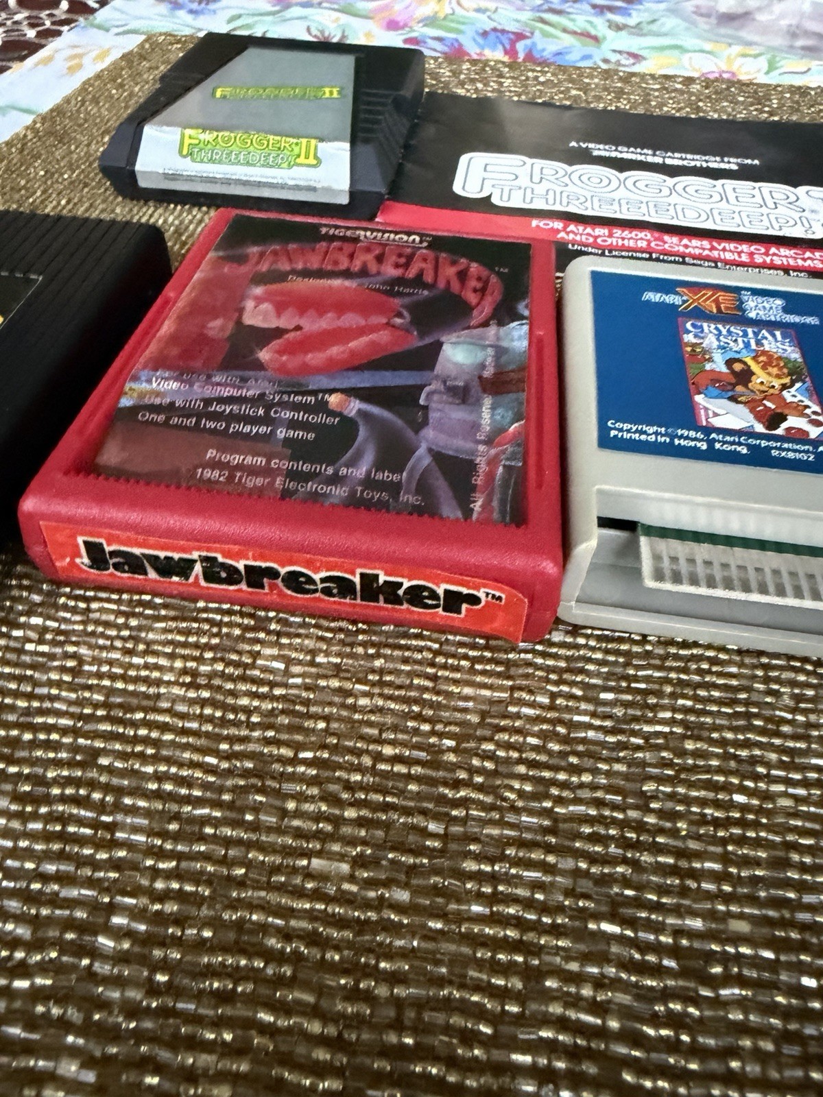 Atari 2600 RARE JAWBREAKER, Wall Ball, frogger 2 Three deep, Crystal Castles XE