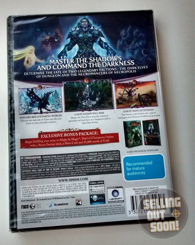 Might & Magic Heroes VI PC NEW +DLC +25K GOLD +Shades Of Darkness Expansion MMH6
