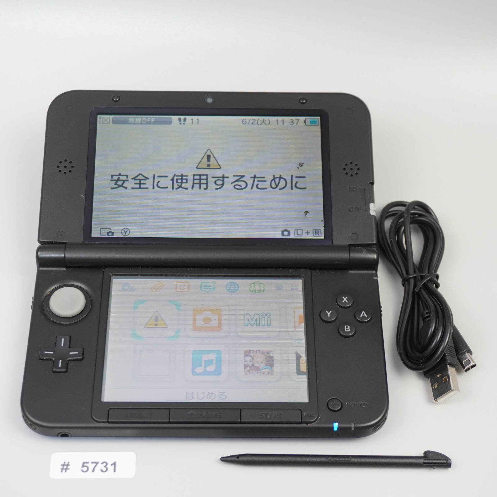 Nintendo 3DS XL LL Console Blue Black Japanese ver CTR-001 (READ DESC) #5731