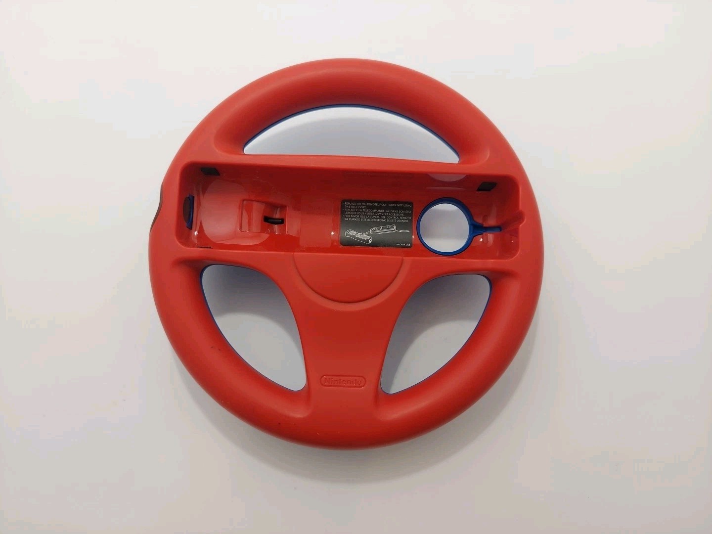 OEM Nintendo Wii Steering Wheel Mario Kart Red Blue Remote Racing Wheel RVL-024