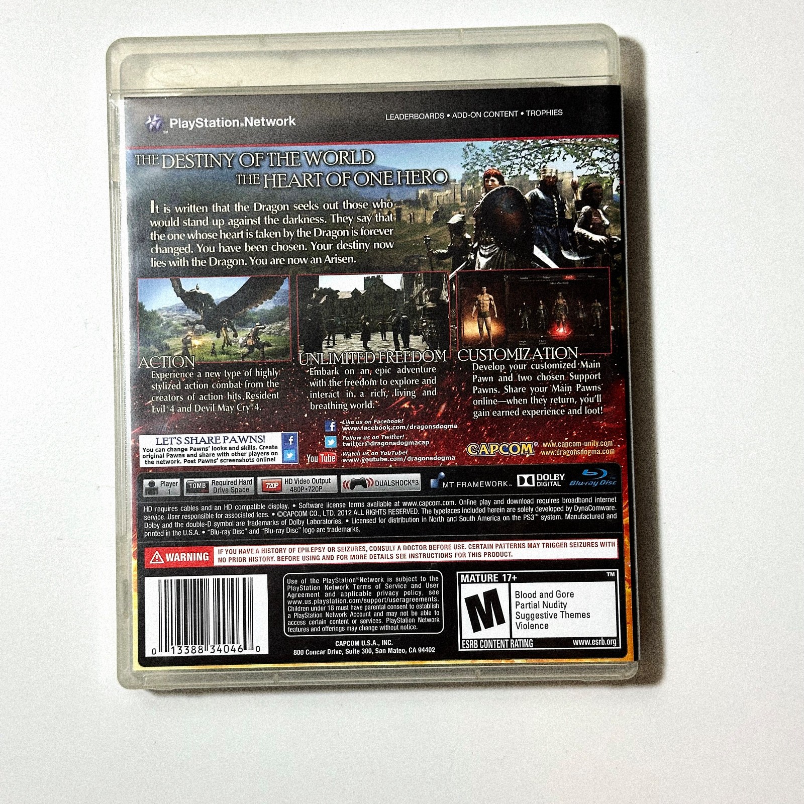 Dragon’s Dogma (Sony PlayStation 3) 2012; CIB Complete