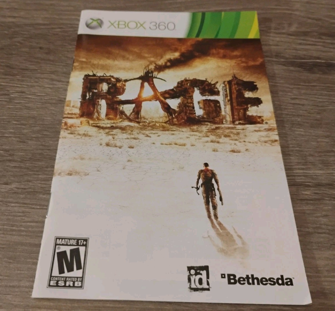 Rage (Microsoft Xbox 360, 2011) Manual Only