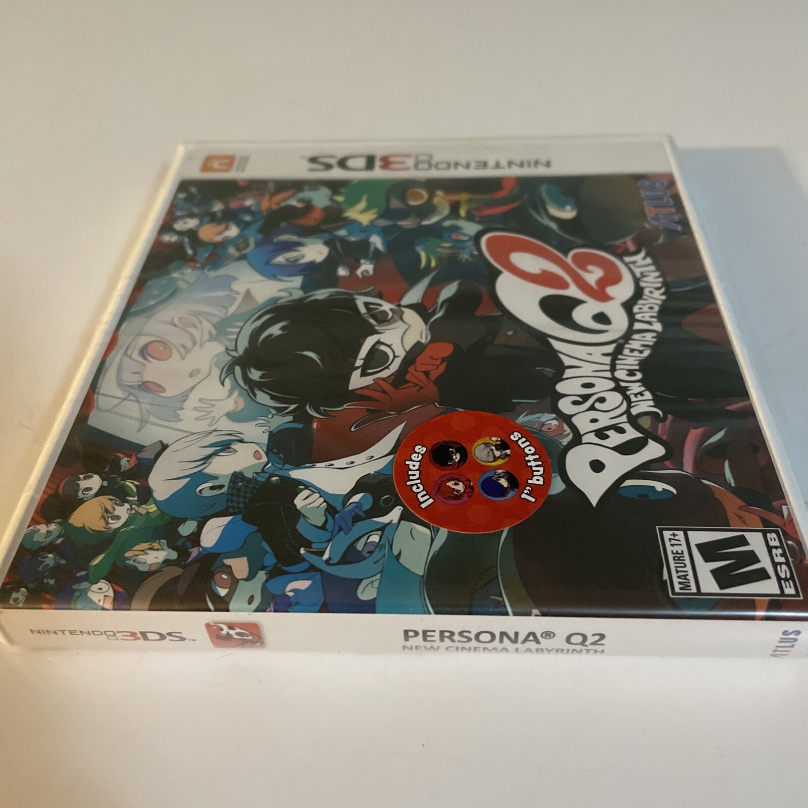 Persona Q2 New Cinema Labyrinth Launch Edition Buttons FACTORY SEALED