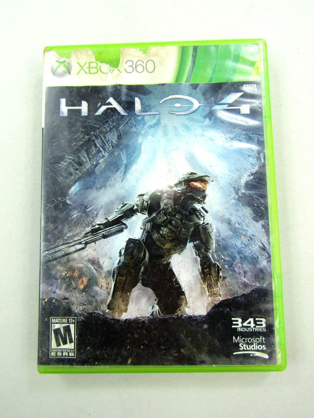 Halo 4 XBOX 360 Video Game Mature M 343 Industries War Military Disc & Box