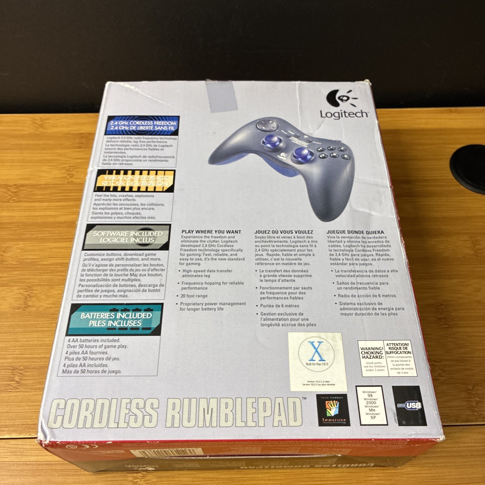 Logitech WingMan Cordless Rumblepad 2.4GHz PC Controller 2002 New in Box