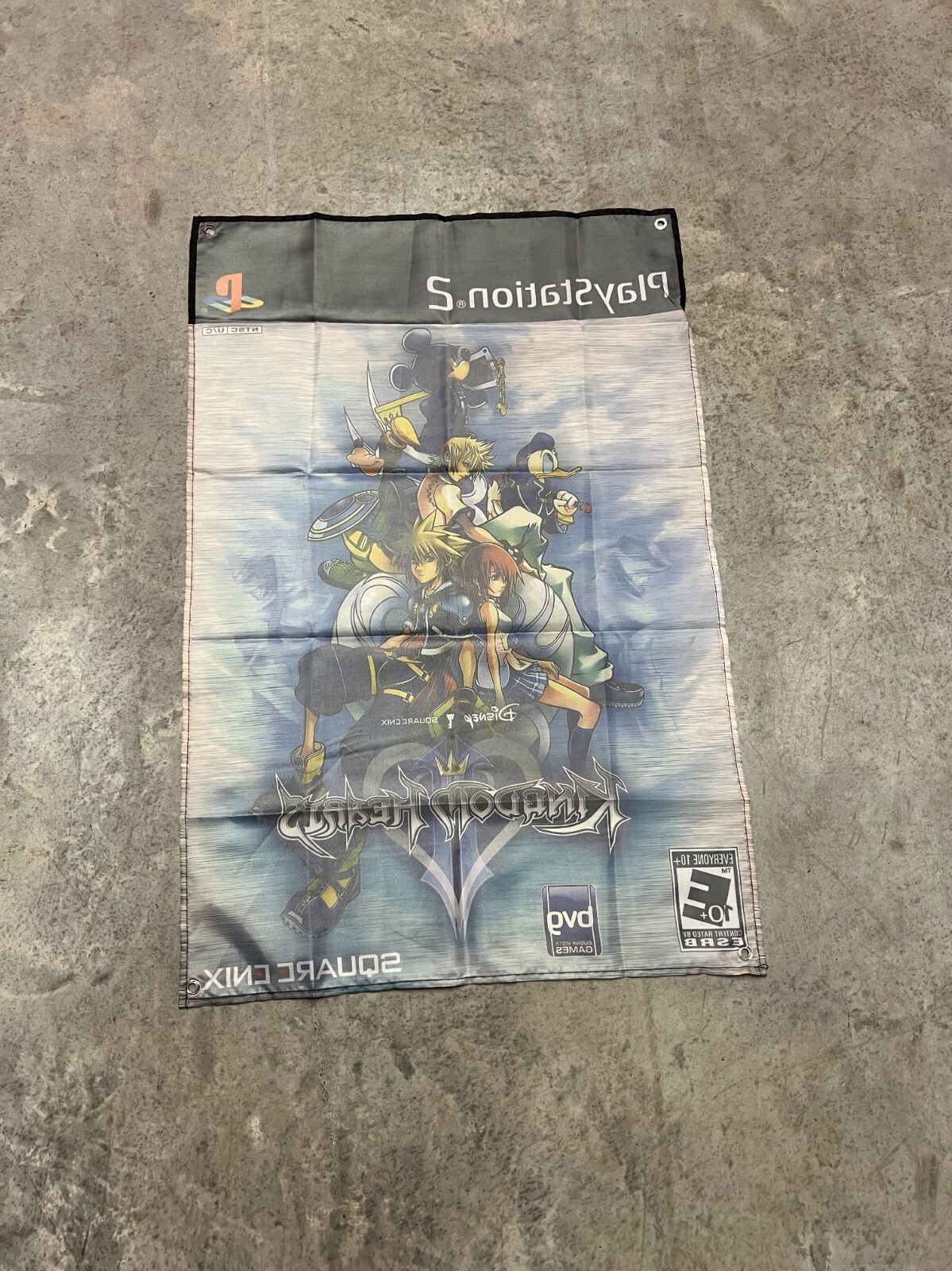 Kingdom Hearts 2 PS2 Custom Wall Flag Banner Tapestry 2 x 3 Ft, Playstation 2