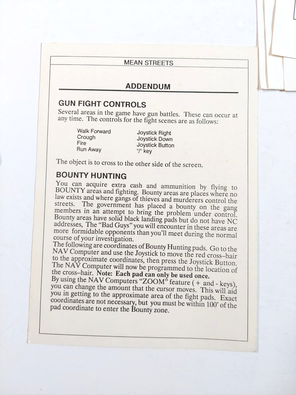 Mean Streets Commodore 64 1989 W/Manual Box Access Floppy Untested Tex Murphy