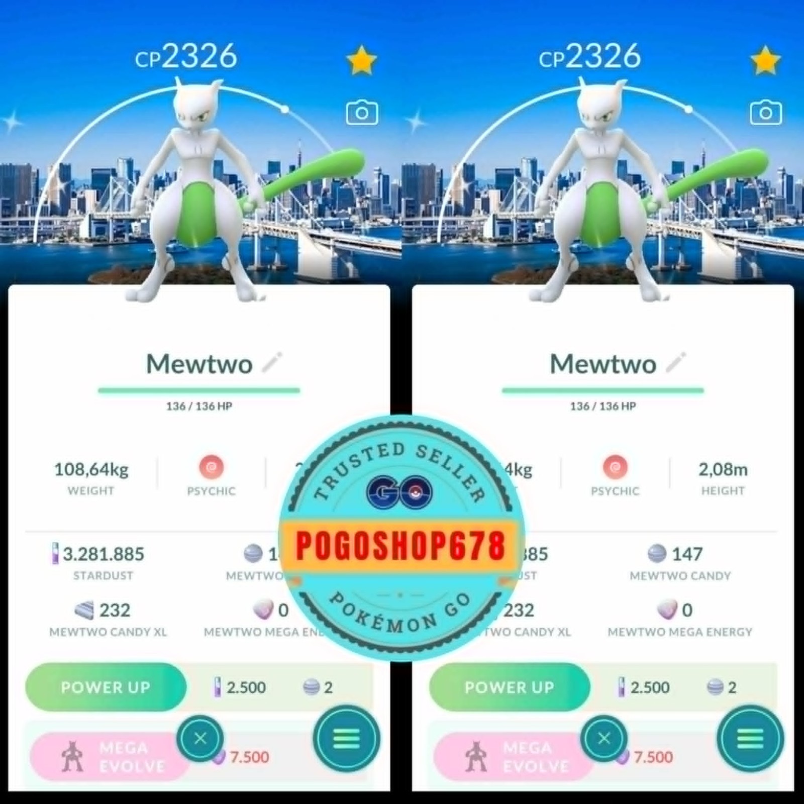 Pokémon Go – Shiny Mewtwo Tokyo Background ✨ Go Fest 2026 ✨ Trade 20k Stardusts