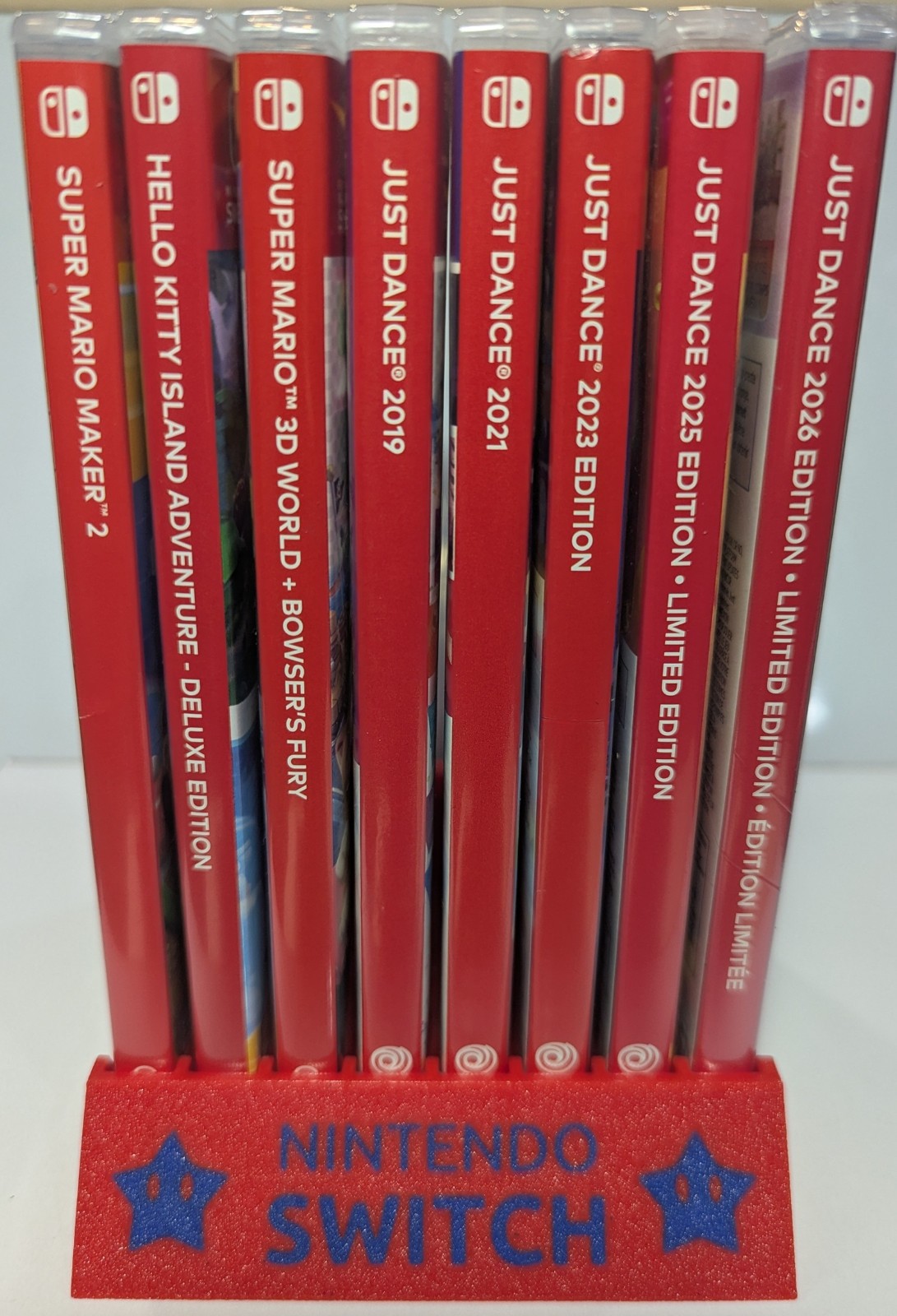 Nintendo Switch Game Case Holder / Stand – Custom Text on Swappable Face Plate