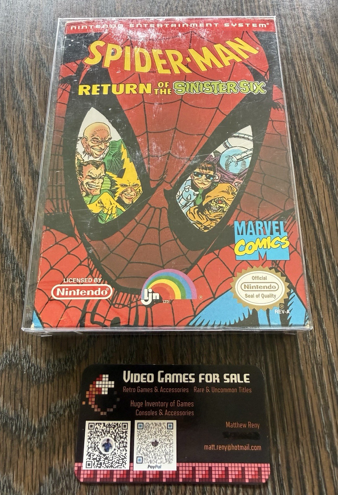 Spider-Man: Return of the Sinister Six Complete in Box CIB (Nintendo, NES 1992)