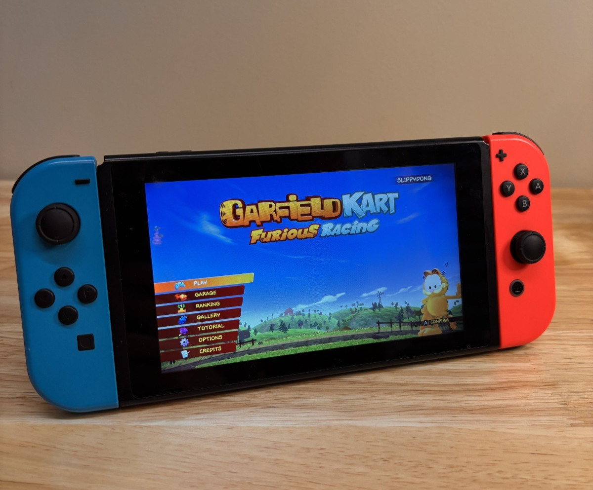 Nintendo Switch with Neon Blue and Neon Red Joy-Con (HAC-001-01) + GAMES!!!!
