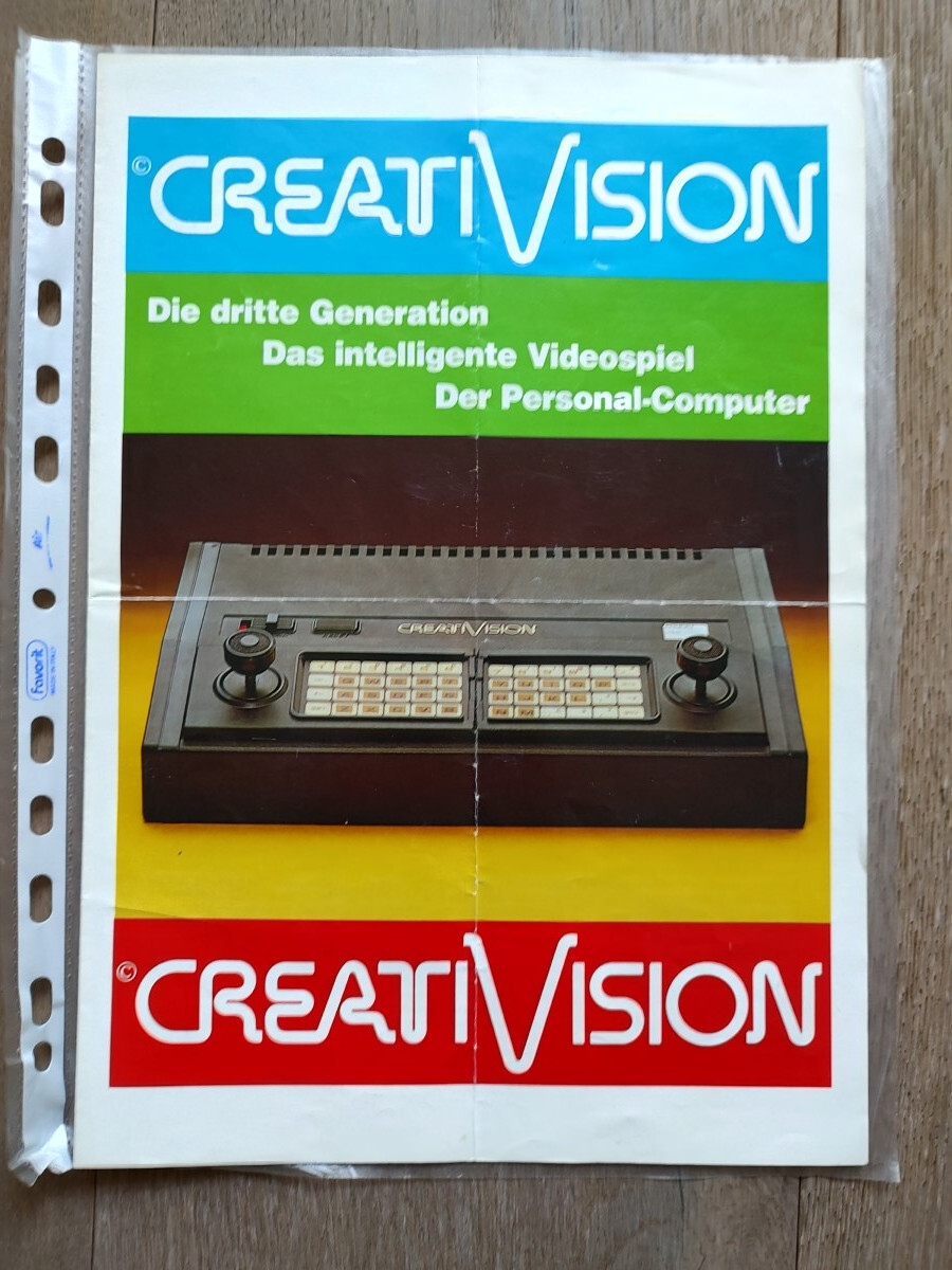 CreatiVision – Promo Flyer Austria 1982 four pages A4 ULTRA RARE