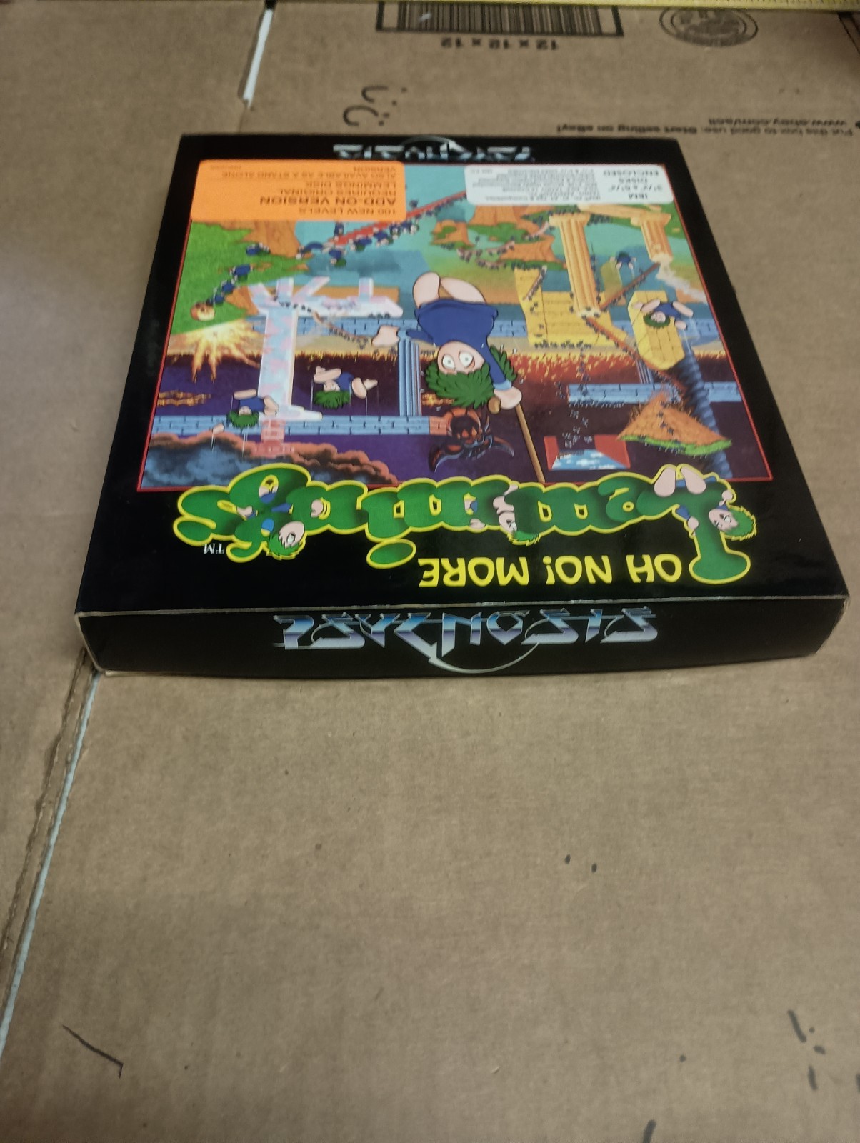 Oh No More Lemmings IBM PC Amstrad Tandy Big Box 1991 Game w/ Manual