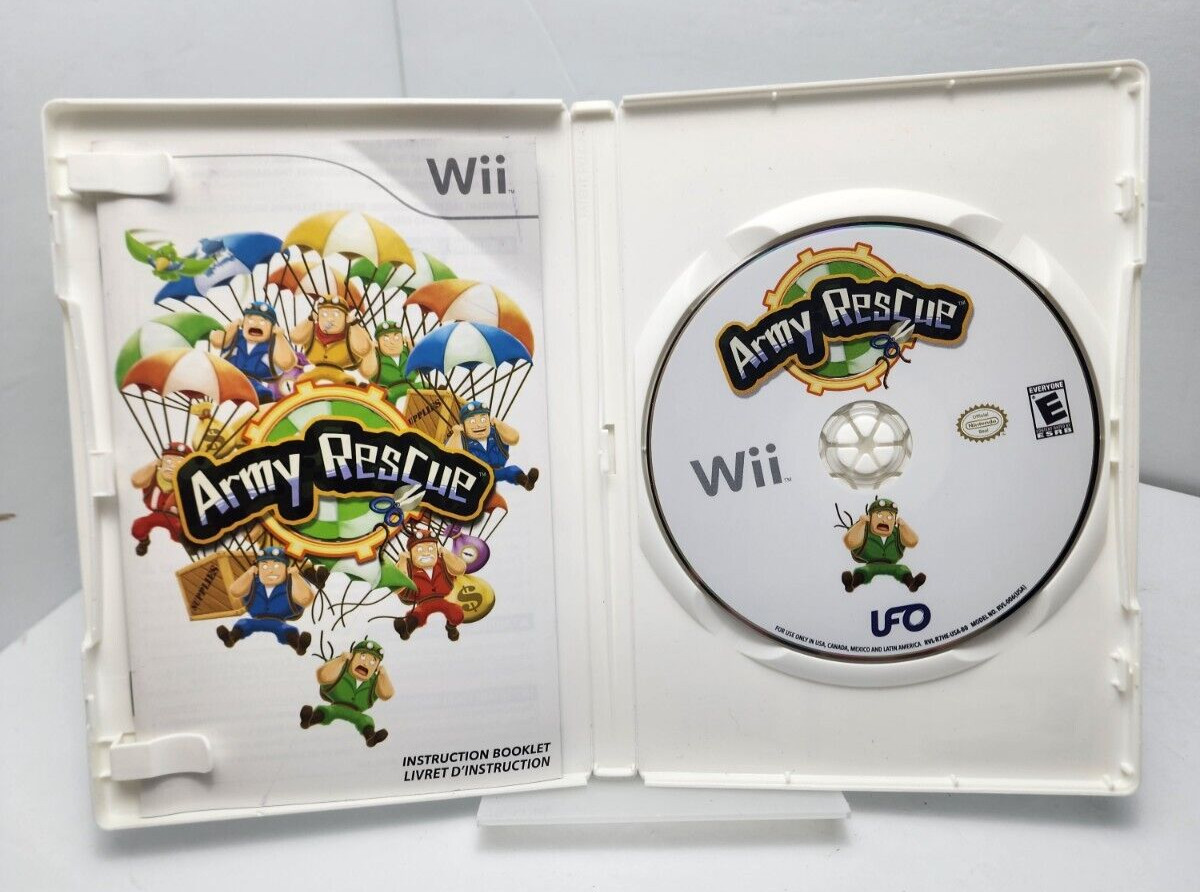Army Rescue Nintendo Wii Complete CIB Tested UFO Interactive Games Rated E